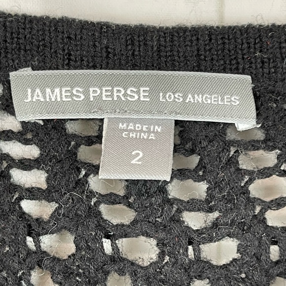 James Perse Black Knit Short Sleeve Crop Top Size 2 (M) - Picture 4 of 4